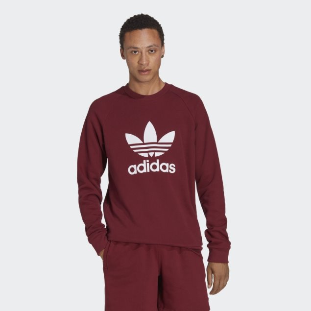 Sudadera Adicolor Classics Trefoil Cuello Redondo Rojo Adidas