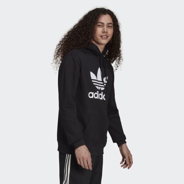 Adidas Adicolor Classics Trefoil Sudadera Con Capucha Blanco