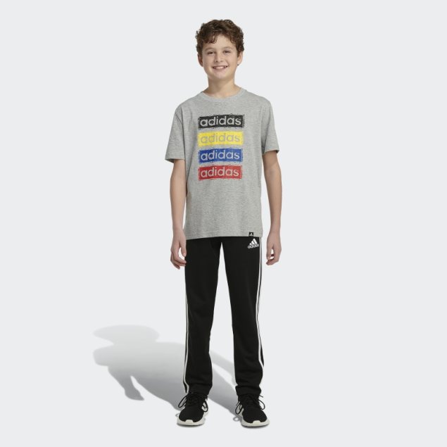 Camiseta Sketchy Linear Heather Gris Medio Adidas