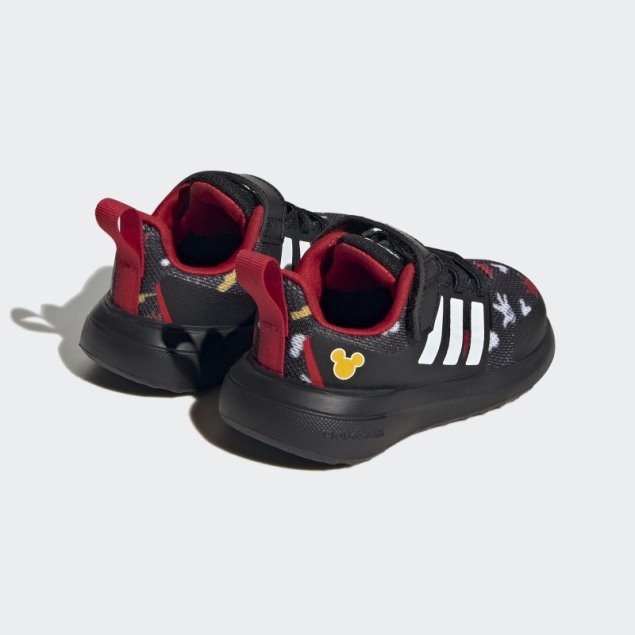 Adidas X Disney Fortarun 2.0 Mickey Cloudfoam Elastic Lace Top Strap Zapatos Negro Moda