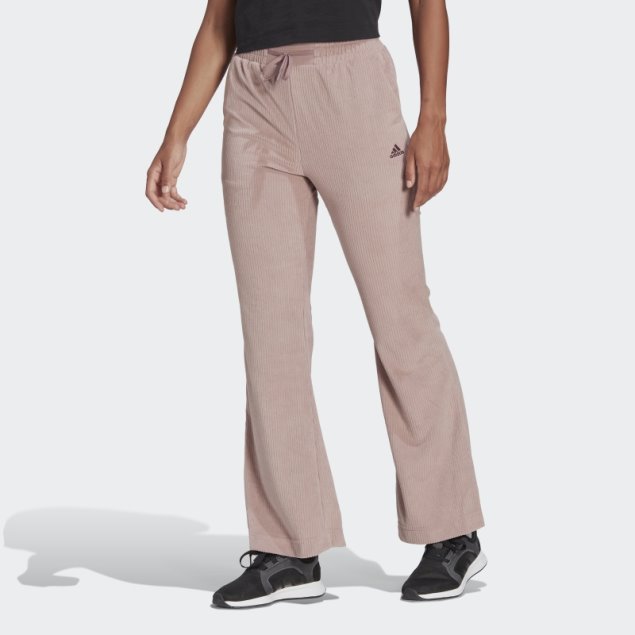 Pantalones Acampanados De Terciopelo Acanalados Púrpura Hiperglam De Adidas