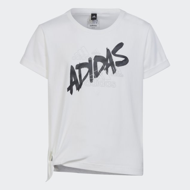 Camiseta Dance Anudada Adidas Blanca
