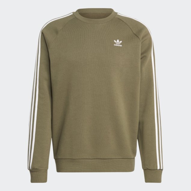 Sudadera Adicolor Classics 3-stripes Crew Oliva Adidas