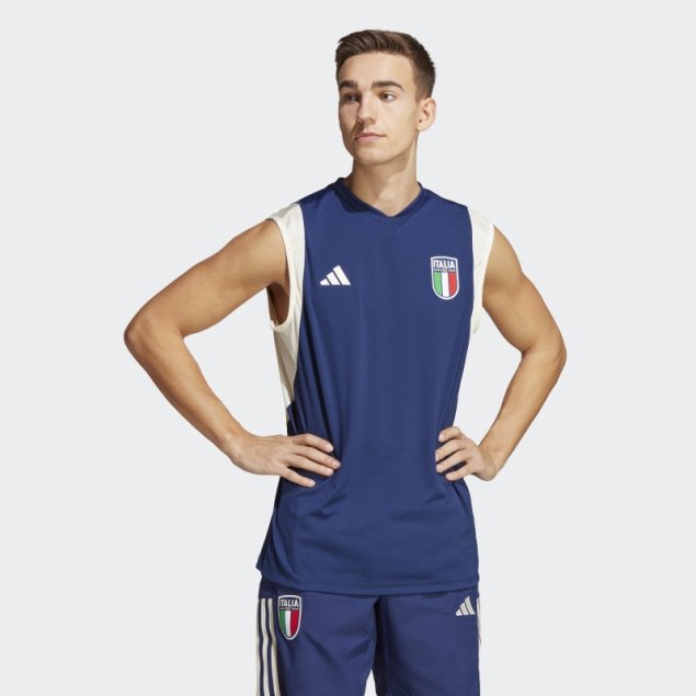 Camiseta Sin Mangas Adidas Azul Oscuro Italia Tiro 23