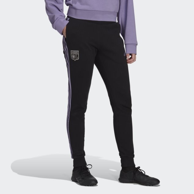 Pantalón De Chándal Del Olympique De Lyonnais Adidas Negro
