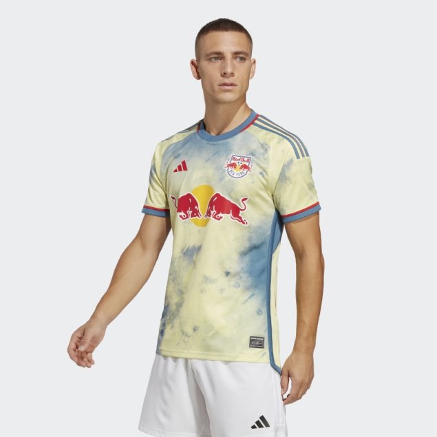 Camiseta Adidas New York Red Bulls 23/24 Primera Equipación Perla Citrino Auténtica