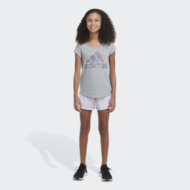 Pantalón Corto De Malla 3s Con Tinte Morado23 Adidas