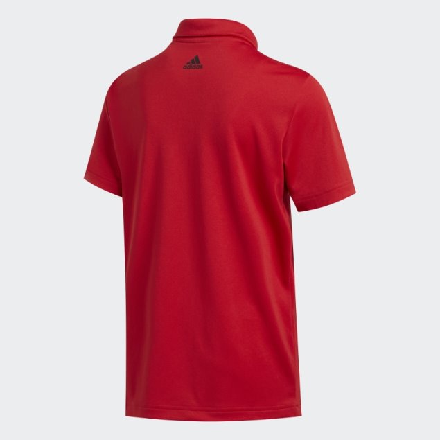 Polo 3 Rayas Adidas Rojo