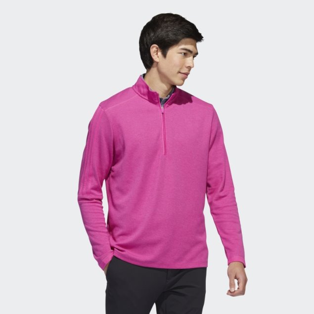 Jersey De 3 Rayas Con Un Cuarto De Cremallera Fucsia Mel Adidas