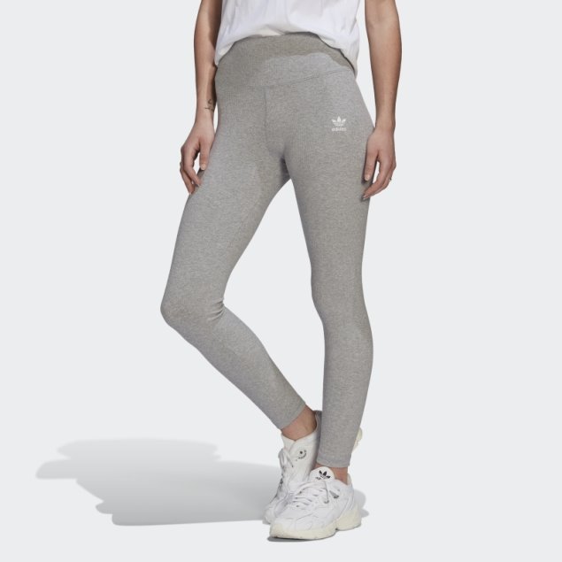 Leggings 7/8 De Canalé Adicolor Essentials+ Gris Medio Adidas