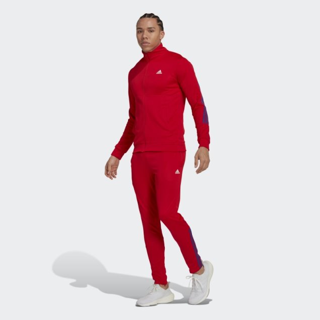 Chándal Adidas Slim Rojo Con Cremallera