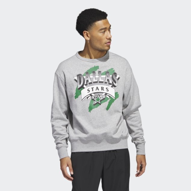 Sudadera Gris Medio Adidas Stars Vintage Crew