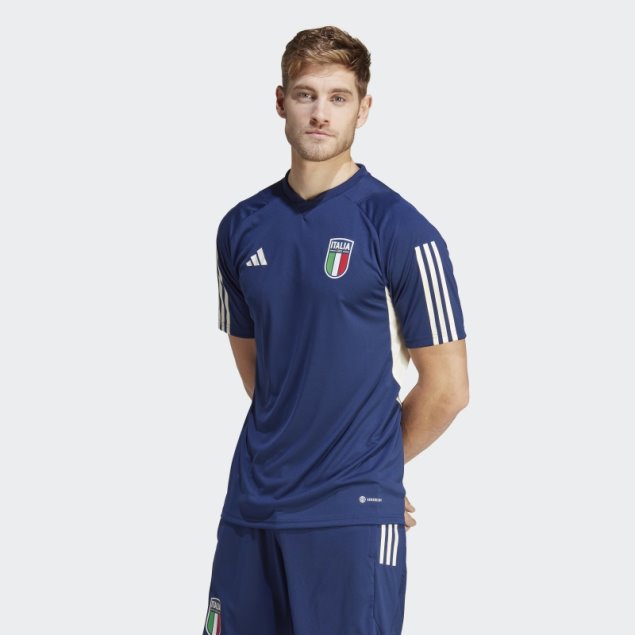 Adidas Camiseta De Entrenamiento Azul Oscuro Italia Tiro 23