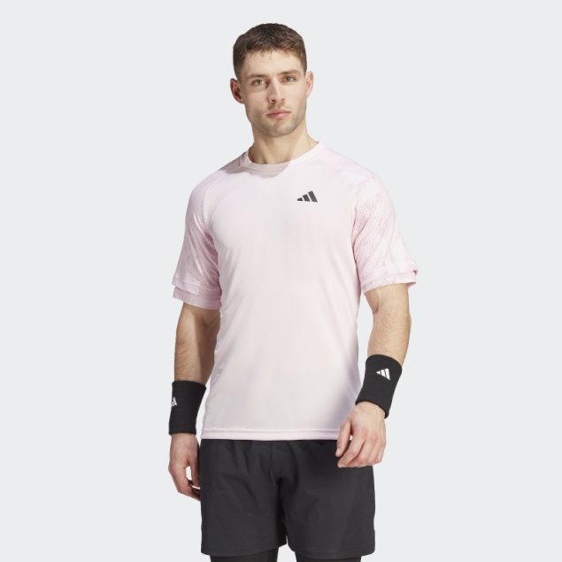 Camiseta Melbourne Ergo Tennis Heat.rdy Raglan Rosa Adidas