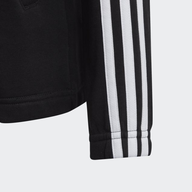 Adidas Sudadera Con Capucha Y Cremallera Completa De 3 Rayas Adidas Negro