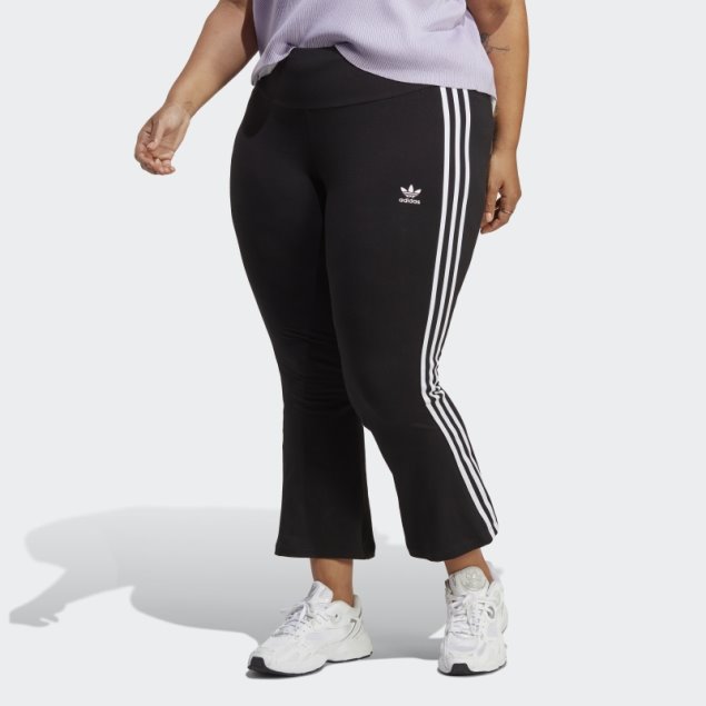 Adidas Negro Adicolor Classics 3-stripes 7/8 Flare Leggins (talla Grande)