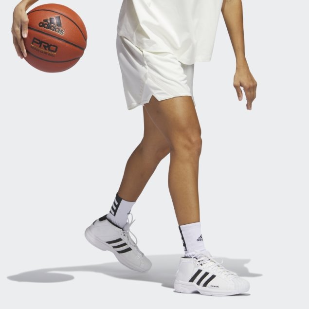 Pantalón Corto De Baloncesto Adidas Select Blanco