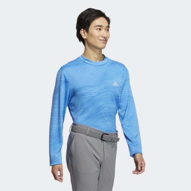 Adidas Azul Hecha Para Ser Rehecha Camiseta De Manga Larga Con Cuello Alto