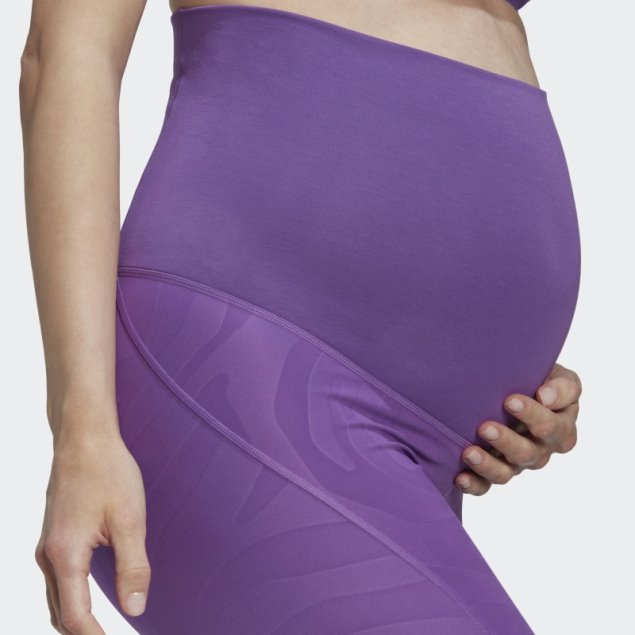 Polainas De Yoga De Maternidad Adidas By Stella Mccartney Púrpura Moda