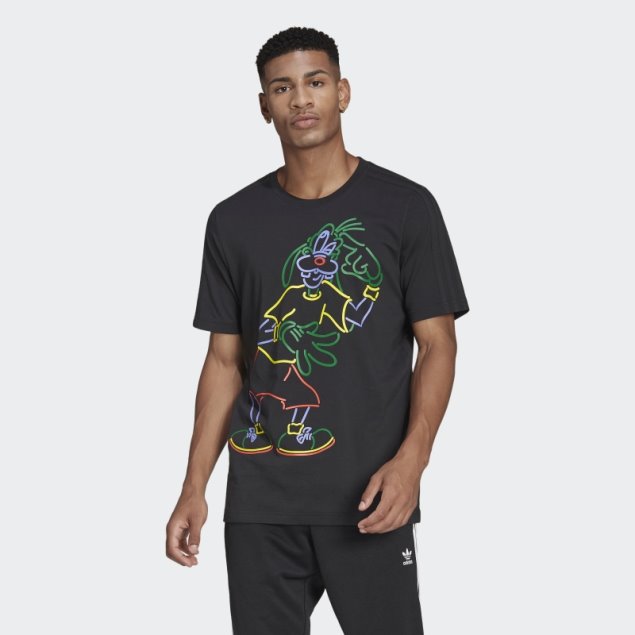 Camiseta Negra Disney Mickey Y Sus Amigos Goofy Adidas