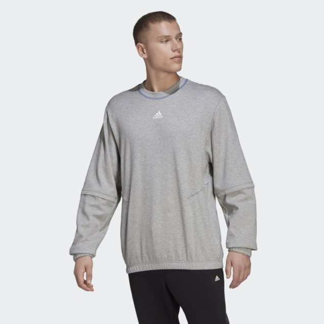Sudadera Adidas Trvl Ligera Gris Medio