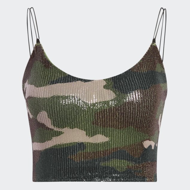 Camiseta Sin Mangas Con Lentejuelas Aop Camo Adidas