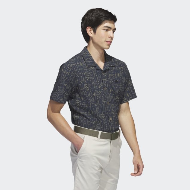 Adidas Camiseta De Golf Go-to Camp Azul Marino