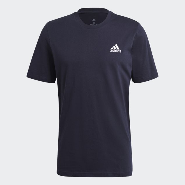 Camiseta Con Logo Pequeño Bordado Essentials Tinta Adidas