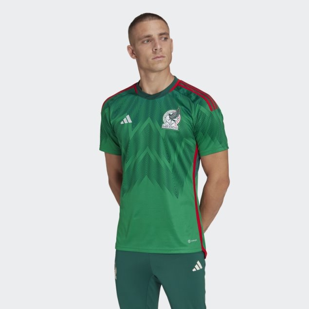 Camiseta Adidas Mexico 22 Primera Equipación Verde Caliente