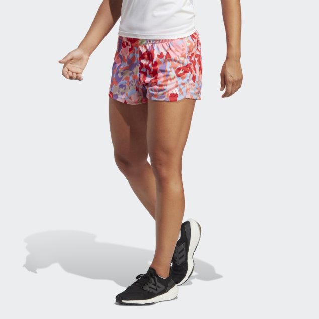 Pacer Aeroready Train Essentials Minimal Branding Pantalones Cortos Con Estampado Floral Adidas Coral