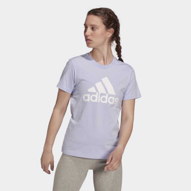Camiseta Con Logo Essentials En Tono Violeta De Adidas