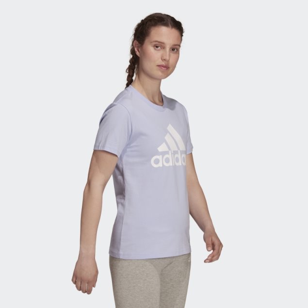 Camiseta Con Logo Essentials En Tono Violeta De Adidas
