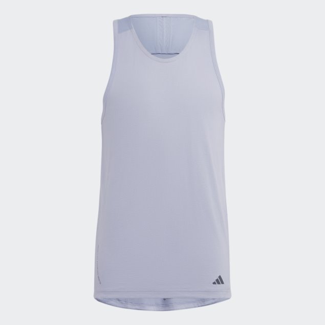 Adidas Camiseta De Tirantes Plateada Violeta Yoga Base