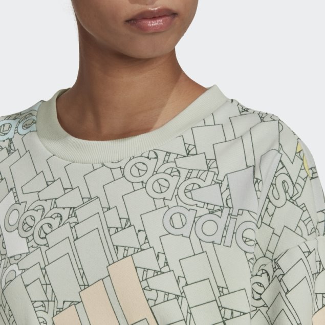 Sudadera Con Logo Multicolor Essentials Verde Adidas