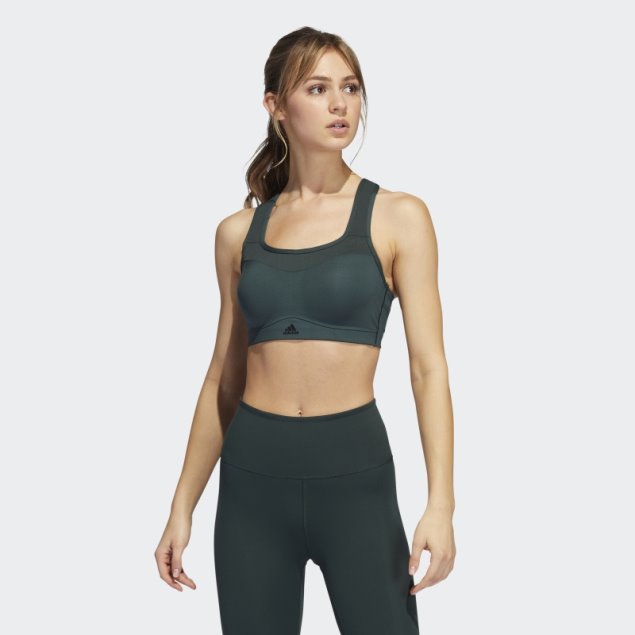 Verde Adidas Tlrd Impacto Entrenamiento Alto Sujetador Moda