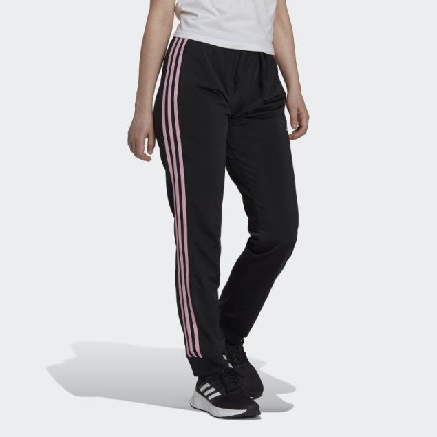 Pantalones De Chándal Adidas Primegreen Essentials Warm-up Slim Tapered 3-stripes Rosa Verdadero