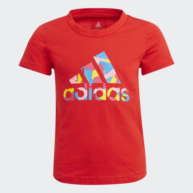 Rojo Adidas X Classic Lego Gráfico Camiseta Moda