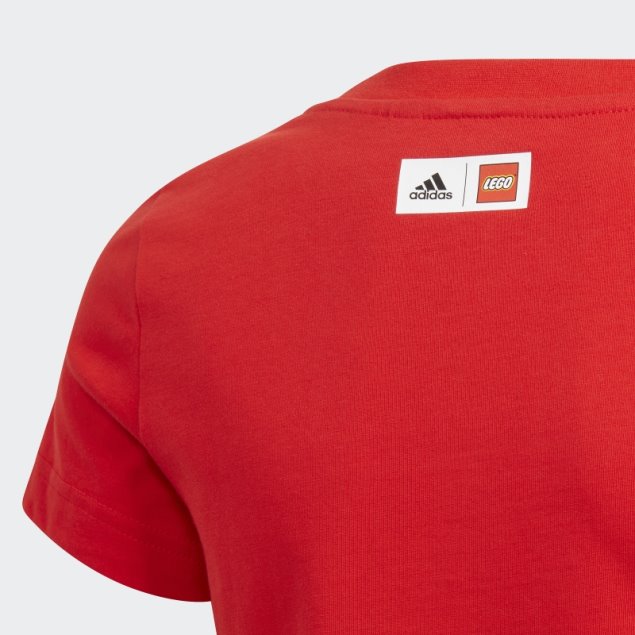 Rojo Adidas X Classic Lego Gráfico Camiseta Moda