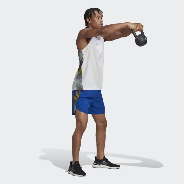 Shorts De Entrenamiento Con Gráfico Hiit Aeroready Azul Real Diseñados Para El Movimiento Adidas