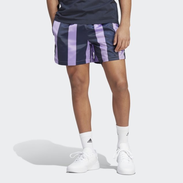 Shorts De Saten Violeta Adidas