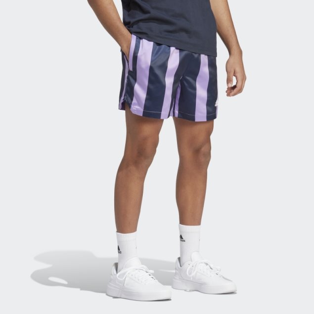 Shorts De Saten Violeta Adidas