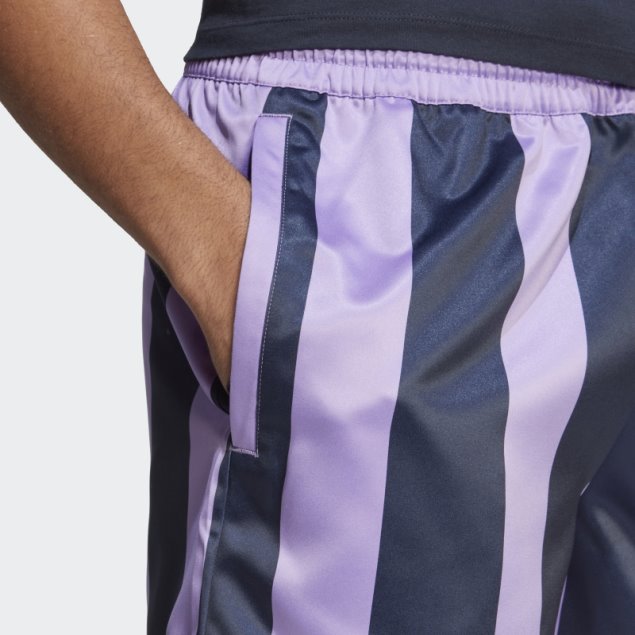 Shorts De Saten Violeta Adidas