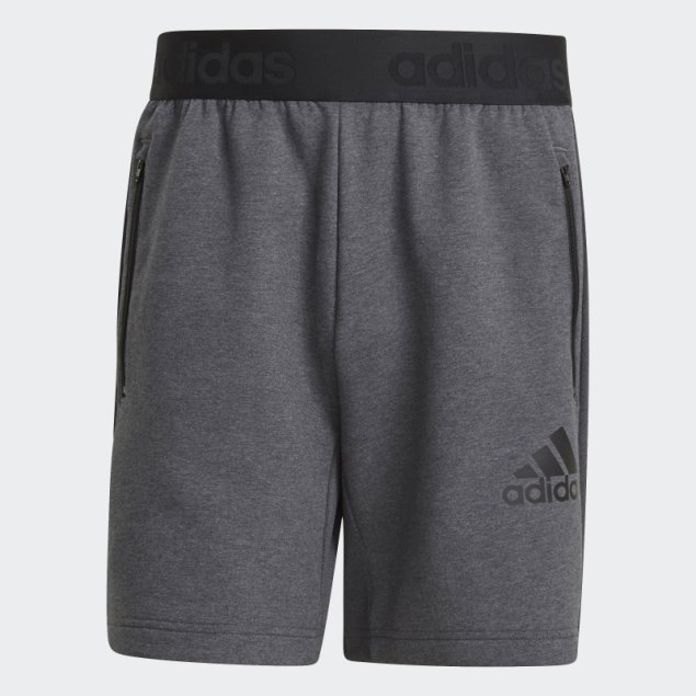 Gris Oscuro Jaspeado Moda Adidas Diseñado Para Mover Pantalones Cortos Aeroready De Movimiento