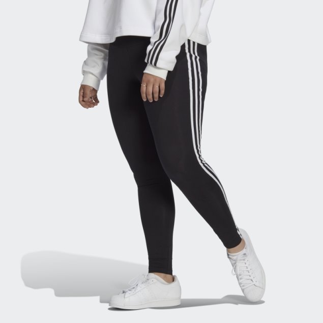 Negro Adidas Adicolor Classics 3-stripes Leggings (talla Grande)