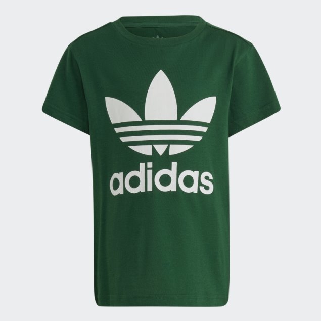 Camiseta Adicolor Verde Oscuro Trefoil Adidas