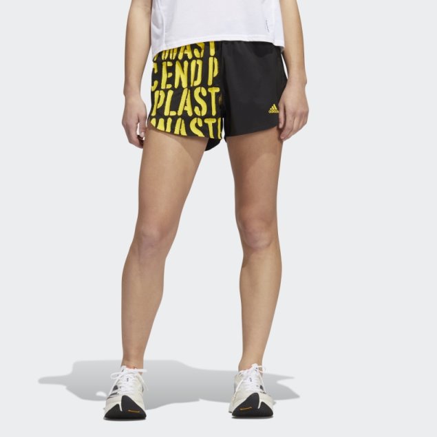 Pantalones Cortos De Running Con Calzoncillos Negros Adidas Run Fast