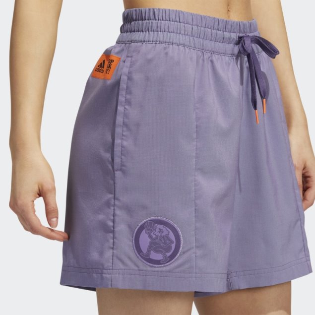 Adidas Hoop York City Pinned Shorts Morado Técnico