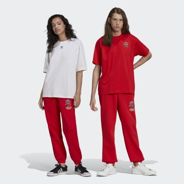 Joggers Deportivos De Navidad (género Neutral) Rojo Adidas