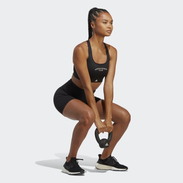 Leggings Negros De Cintura Alta Sports Club Adidas