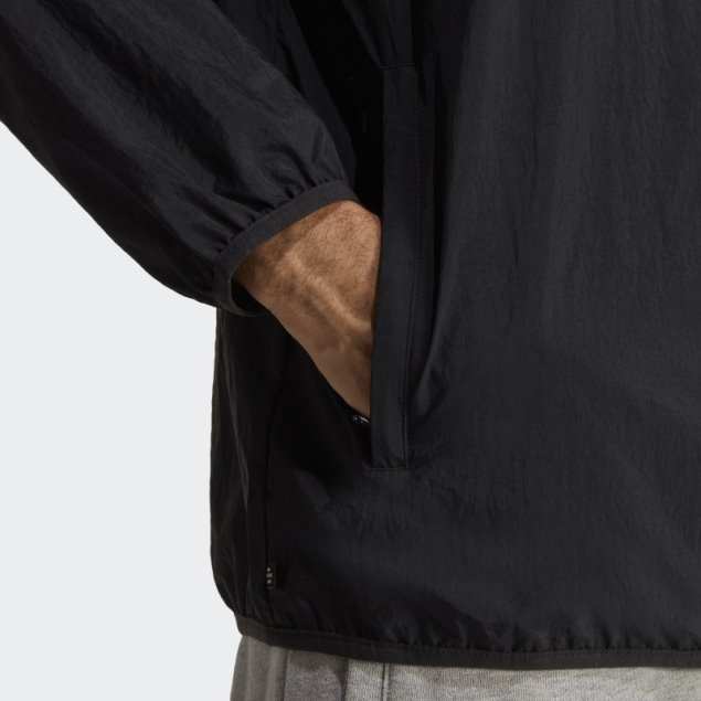 Cortavientos Adidas Trefoil Essentials Negro